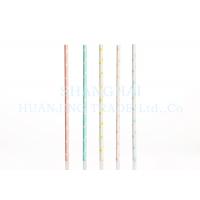China Cake Pops Smoothie Paper Straws Christmas Paper Drinking Straws Customized Pattern on sale