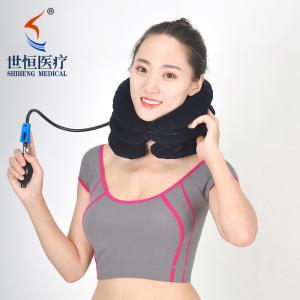 China Adjustable cervical pillows free size neck brace support soft flannel supplier