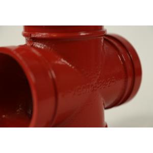 Ductile Iron 4 Way Pipe Fitting Grooved Fittings 1.6mpa