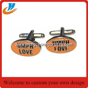 China Custom metal cuff links/tie clip cufflinks with customer cufflink design supplier