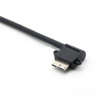 Micro B USB 3.0 Charging Cable 0.25m Micro Elbow Right Curved