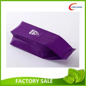 China Back Fin Seal Side Gusset Side Cello Plastic Food Bags Coffee Bean Bags Packaging wholesale