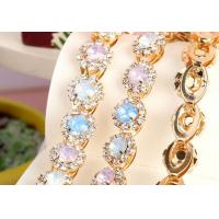 China sun flower diamond rhinestone brass chain sew on rhinestone cup chain for garment on sale