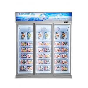 China Stainless Steel Upright Commercial Display Freezer -22°C With 3 Doors supplier