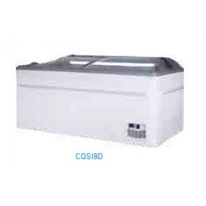 combined island freezer 650L with curved glass top supermarket refrigeration