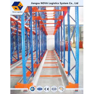 High Density Warehouse Shuttle Pallet Racking with Durable Steel , Blue Red