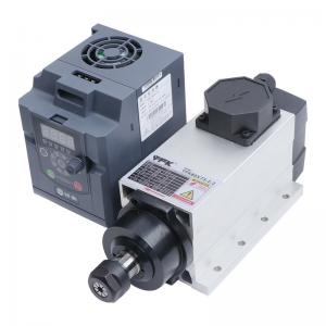 China 2.2KW ER20 24000rpm Air Cooled Square Spindle Motor Kit With High Frequency Converter supplier