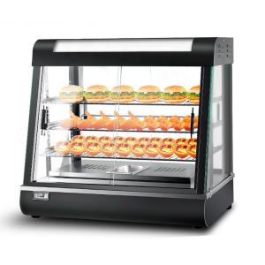 China Commercial Restaurant Food Display Warmer Showcase in Black 51kg Weight supplier