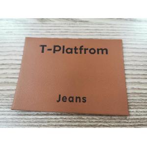 Embossed Logo Suede Microfiber PU Leather Label Washable Eco Friendly