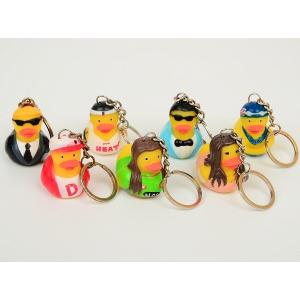 OEM Singer / Swan Character Mini Duck Keychains Toy BPA Free Vinyl Material Kechain Duck toy
