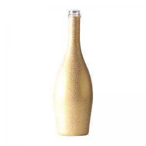 China Clear or Customized 750ml Tactual Champagne Bottle 75cl Empty Painting Glass Bottle supplier