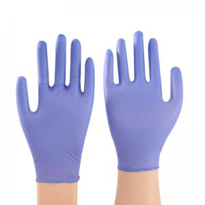 OEM ODM Purple Vinyl Nitrile Blend Gloves For Food Processing