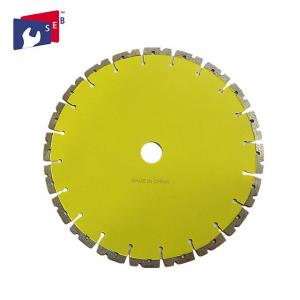 Yellow Diamond Saw Blades , Diamond Disc Cutter Blades High Frequency Welded