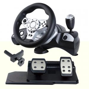 China Multi Platform Video Game Computer Steering Wheel With Foot Pedal FOR PC Direct-X X-INPUT P2 P3 supplier