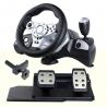 China Multi Platform Video Game Computer Steering Wheel With Foot Pedal FOR PC Direct-X X-INPUT P2 P3 wholesale