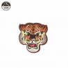 Animal Handmade Embroidered Cloth Patches , Large Tiger Patch With Hot Cut