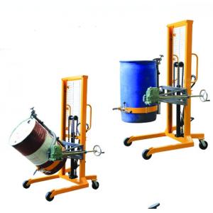 Knob Release Handle Manual Pallet Truck 55 Gallon , Hydraulic Manual Portable Hand Drum Lift Truck