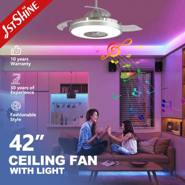 Luxurious Stylish LED Ceiling Fan with Music Player and Remote Control 42
