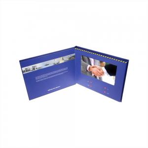 China 7 Inch Lcd Screen Video Brochure , Product Advertising Video Greeting Card With Box supplier