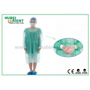 CE MDR PP PE Disposable Medical Gowns With Knitted Wrist