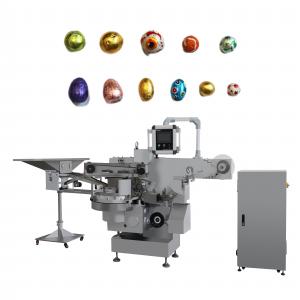 Electric Driven Food Chocolate Ball / Egg Foil Packing Machine with Wrapping Function