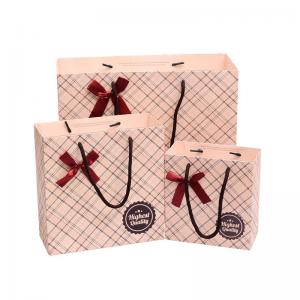 Offset Printing Creative Plaid Business Gift Bag For Jewelry