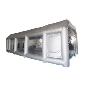 China 6x4x3m UV Resistant Silver Inflatable Car Spray Booth Painting Station For Car Painting supplier