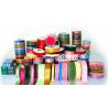 Bronzing multicolor rosettes ribbons awards Plain Color Woven Organza ribbon