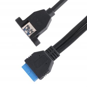 China USB 3.0 Front Panel Motherboard 19/20 Pin Cable To USB Female Splitter Adapter Extension Connector supplier