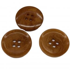 Dye Brown Color 36L Natural Corozo Buttons With Rim Environment Friendly