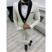 China Ventura White Shawl Collar Tuxedo Slim Fit 3pc 65% Polyester on sale