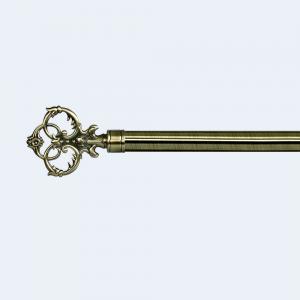 Classic Style Curtain Rod Accessories Aluminum Pattern Curtain Finials With Double Bracket