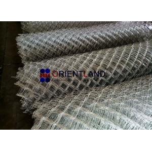 China Galvanized Steel Chain Link Fence Fabric , Diamond Mesh Roll 3.0mm Diameter supplier