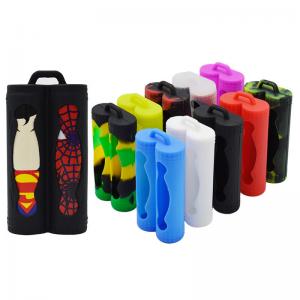 China Two Battery Cover Protective E Liquid Vape Pod Case Colorful Silicone 18650 Battery supplier