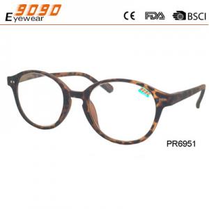 China Fashionable round reading glasses,power range +1.0 to +4.00,Avaiable in various colors. supplier