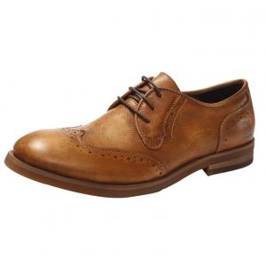 China Les chaussures élégantes des pleins de grain hommes de cuir, lacent la chaussure occasionnelle d'Oxford des hommes dirigés d'orteil wholesale