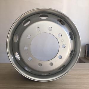 China Truck Vacuum Steel Rims 8.25*22.5 With 11R22.5 Tires Load Car Truck With Wheels Trailer Steel Rims supplier