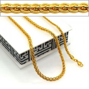 South Korea's snake chain men and women Jewelry 18K Real Gold Plated Necklace Bracelet Jew