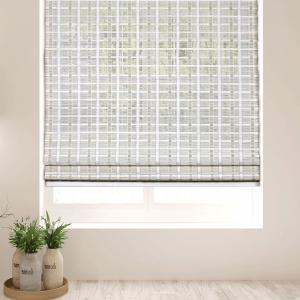 Indoor Manual Reed Window Blinds Natural Reed Blinds Smooth Surface Anti Mildew
