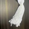 China Cuerdas de fijación de etiquetas de plástico de nylon blanco rectangular ODM wholesale