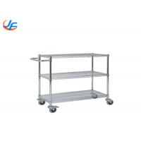 China RK Bakeware China Foodservice NSF 3 Tier Stainless Steel Food Serving Trolley Cart Material Distribution Trolley on sale