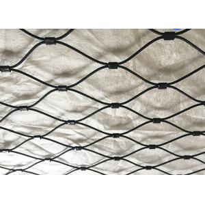 China 25x25mm Black Oxide Wire Rope Stainless Steel Safety Netting Customized 2.0 Mm supplier