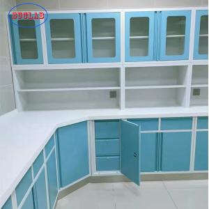 Antirust Fireproof Laboratory Wall Cabinets , Acid Resistant Lab Bench Furniture