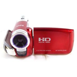 China High Speed 16MP Red  / Black Digital Video HD Mini DV Camcorders With 3.0" TFT LCD wholesale