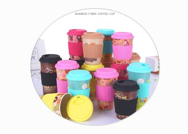 Creative Bamboo Fibre Coffee Cup , Personality Anti Scalding Mug With Silicone