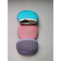 China Skin Friendly Soft Silicone Cleansing Instrument Vibration Massage Brush on sale