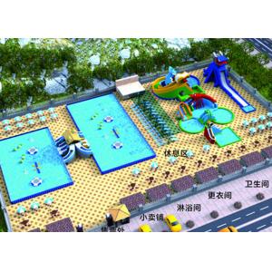 China Outdoor Entertainment Inflatable Water Parks / Commercial Water Slide supplier