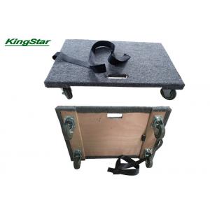 China Solid Top Deck Carpeted Moving Dolly , Furniture Mover Rollers Non Marking Swivel Casters supplier