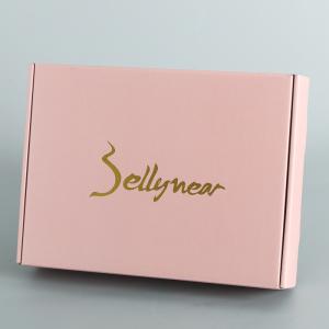 China Luxury Pink Three Layer Corrugated Packaging Box Customized Logo Wholesale supplier