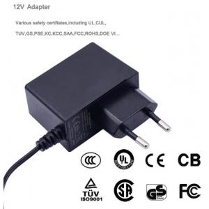 China 12V 1A 1.5A 2A 2.5A 3A Wall Mount Power Adapter 12W 24W 36W With UL CB CE certified, for motor battery CCTV cameras supplier
